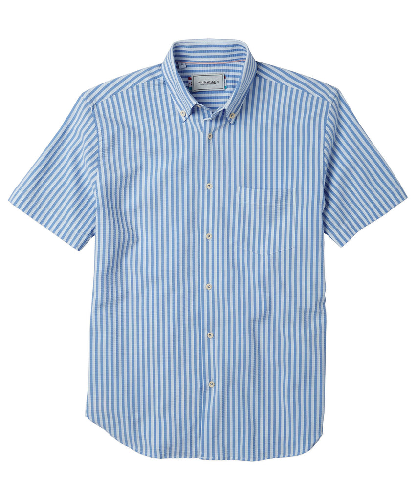 Stripe Seersucker Long-Sleeve Sport Shirt - Williams & Kent