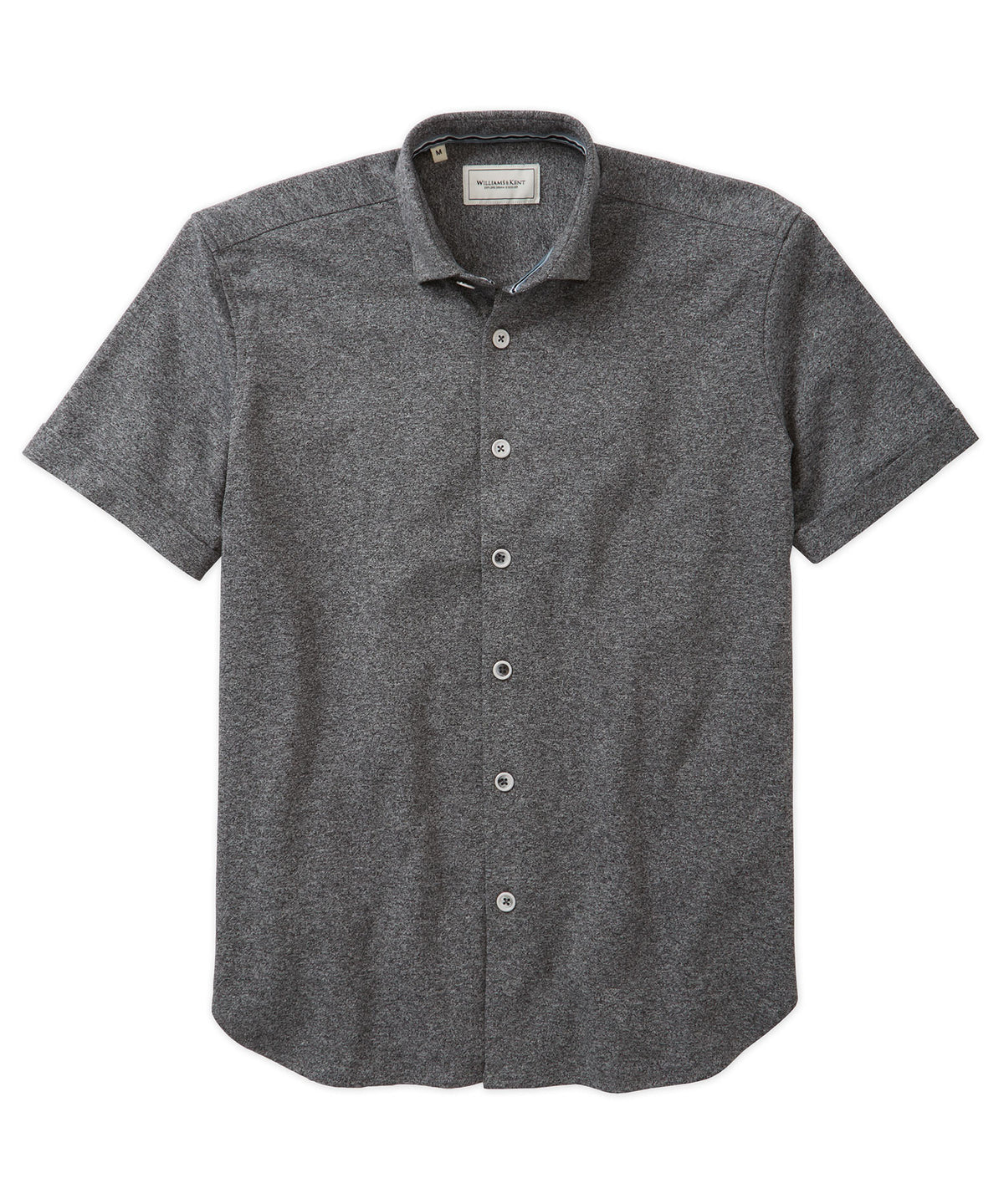 Button-Front Knit Short-Sleeve Sport Shirt