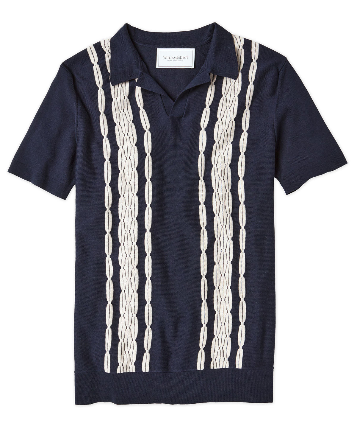 Cable Jacquard Polo Shirt