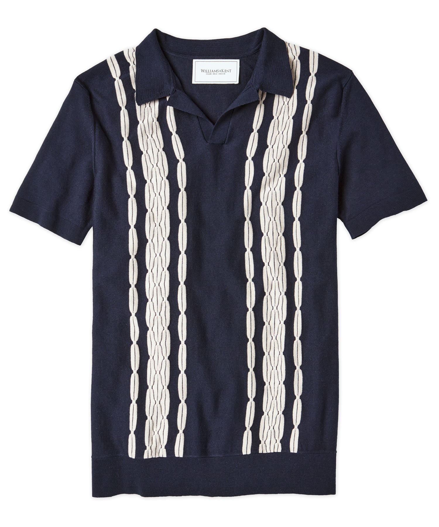 Cable Jacquard Polo Shirt - Williams & Kent