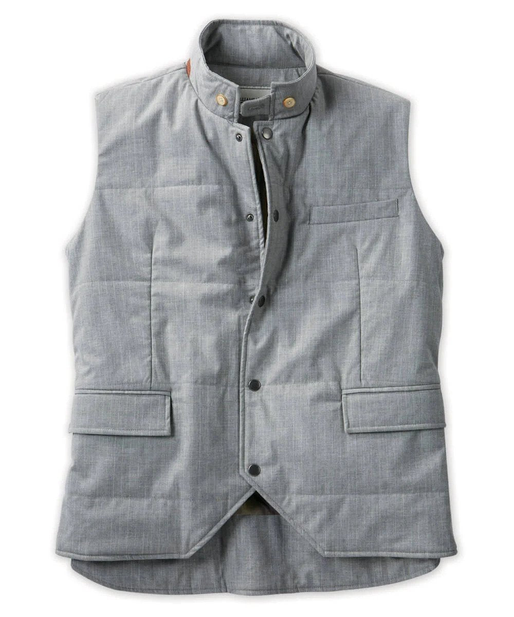 Cotton Stretch Quilted Snap-Front Vest
